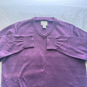 St. John's Bay Purple V-Neck Sweater Used Good Condition